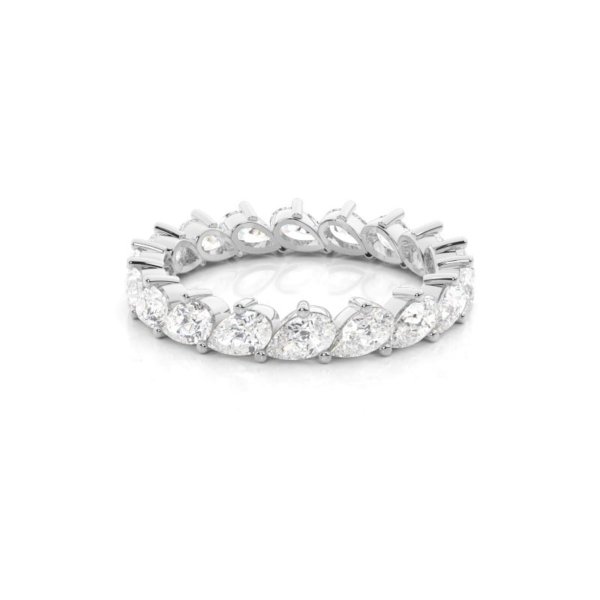 Scalloped Pear-Shaped Diamond Full Eternity Ring