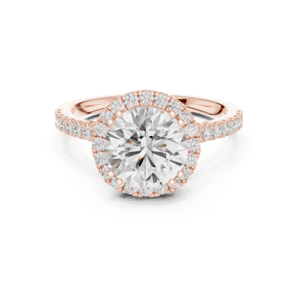 Majestic Halo Round Solitaire Lab-Grown Diamond Ring